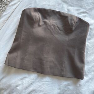 Frank & Oak - Taupe Strapless Top